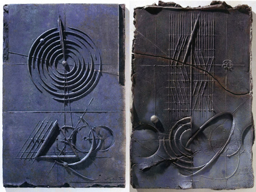 Di-segno e Superficie, fireclay panels, Walter Valentini